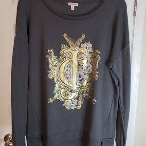 Juicy Couture XL Gray Sweatshirt with Juicy's Emblem